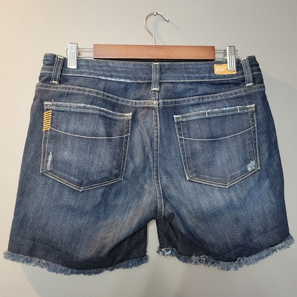 Paige Jimmy Jimmy Shorts Relaxed Fit Raw Cuff Distressed Denim Womens Si… - Picture 3 of 5